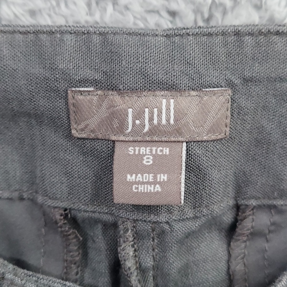 J. Jill Capri Pants Women's Size 8 Gray Linen Blend Stretch‎ Cropped Trousers - Picture 2 of 12